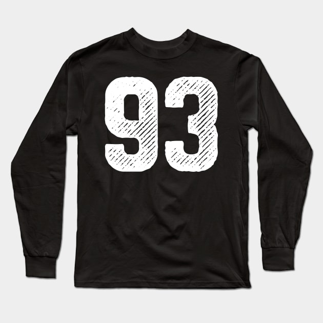 Ninety Three 93 Long Sleeve T-Shirt by colorsplash